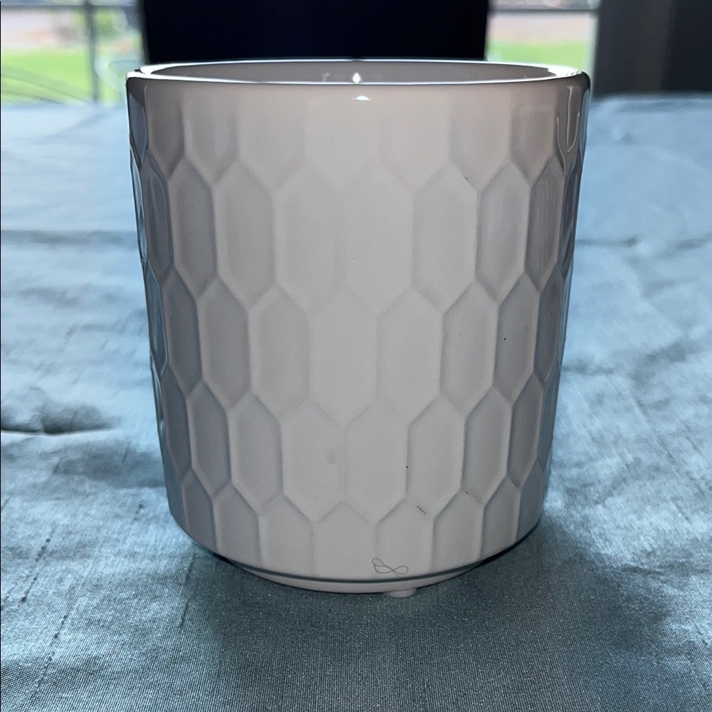 Elegant White Textured Planter Vase
